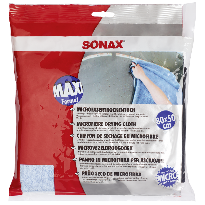 SONAX Ręcznik z mikrofibry 80x50 cm do osuszania lakieru samochodowego