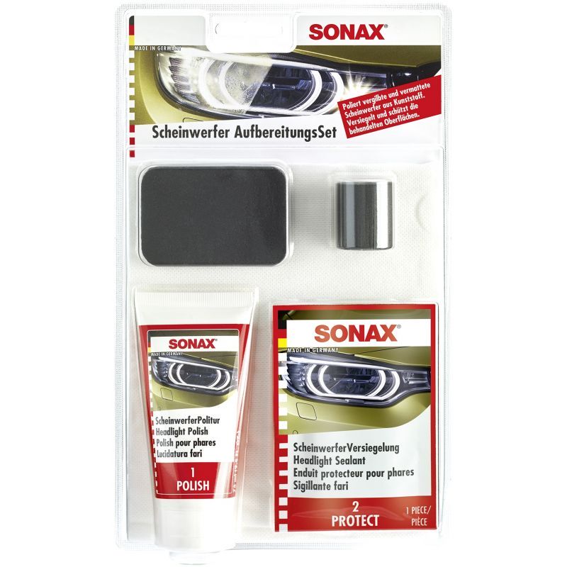 Sonax Zestaw do polerowania i renowacji reflektorów