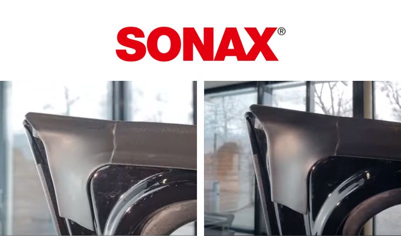 silikon do uszczelek SONAX Przed i po | Doskonale zabezpiecza i konserwuje uszczelki